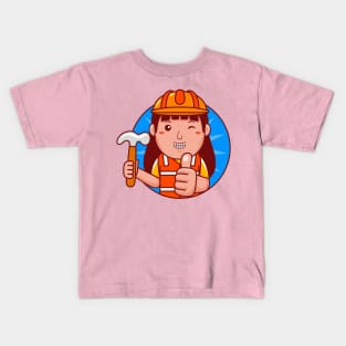 Builder Woman Kids T-Shirt